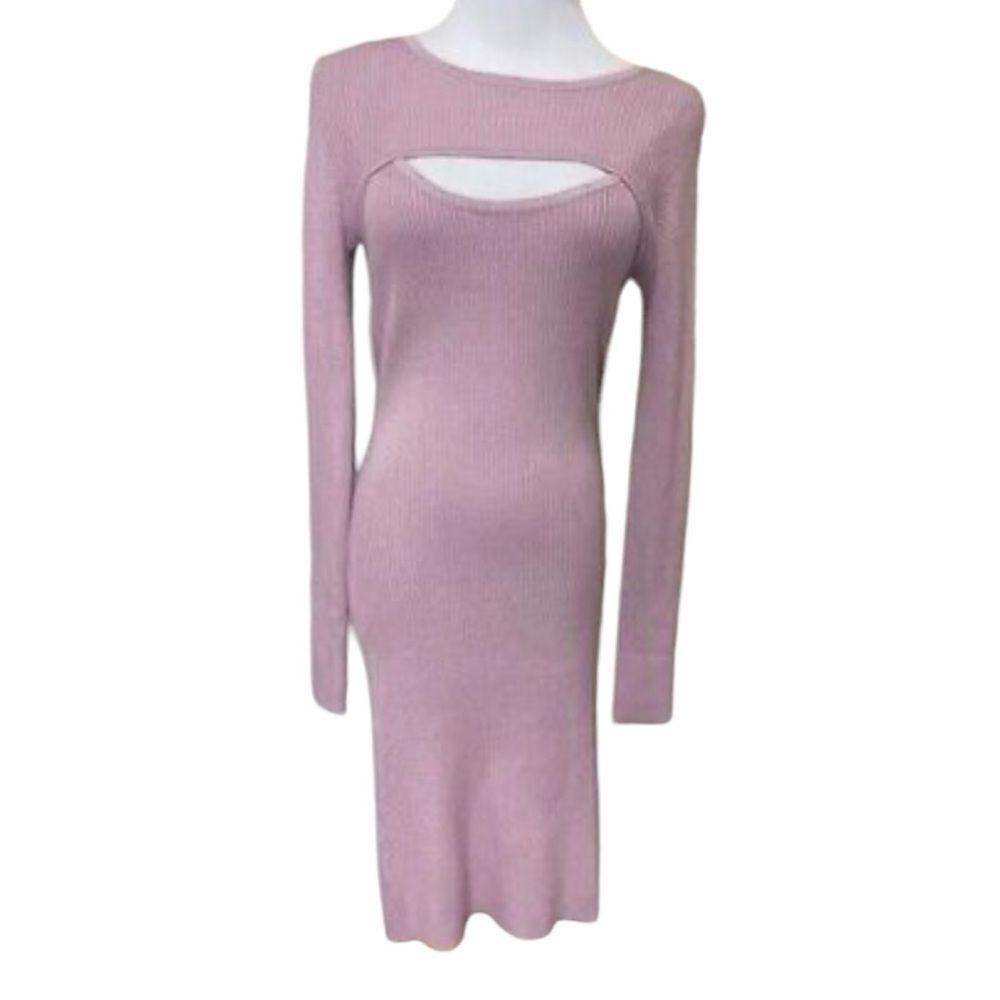 House of Harlow 1960 Two Piece Dress Shrug Set Sweater Truffle Pink S